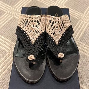 Oscar de larenta Macrame Napa Sandals